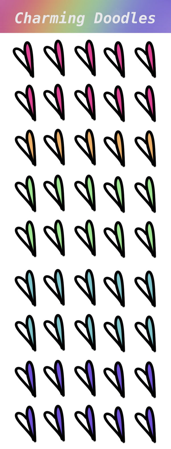 Hearts Sticker Sheet