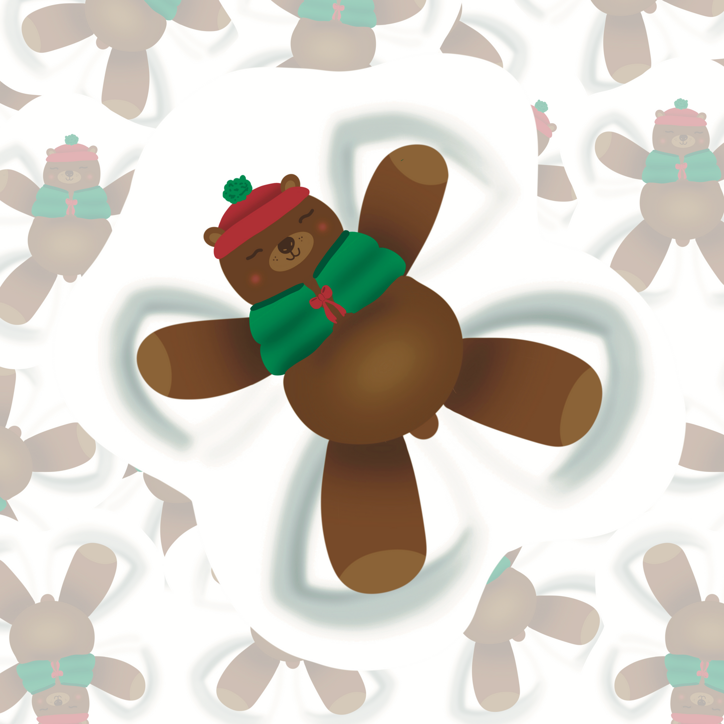 Snow Angel Bear Sticker