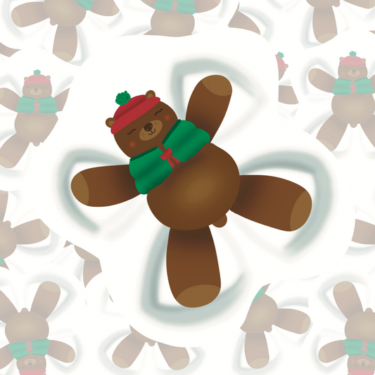 Snow Angel Bear Sticker