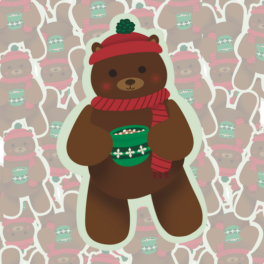 Hot Cocoa Bear Sticker