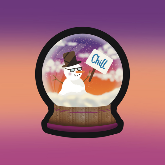 Chill Snowman Sticker