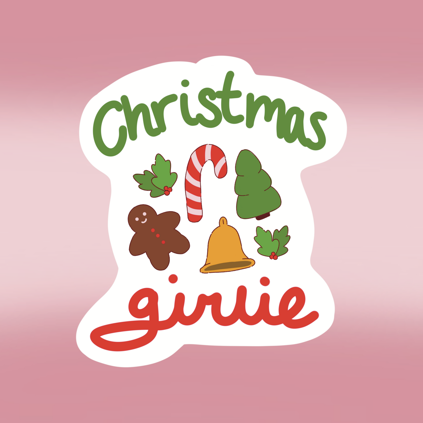 Christmas Girlie Sticker