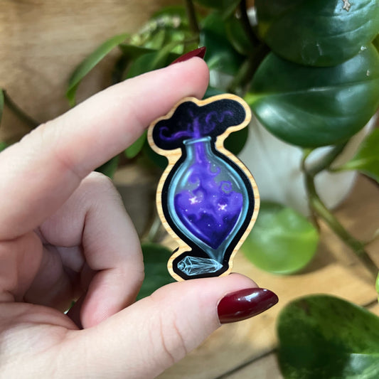 Deadly Potion Wooden Lapel Pin