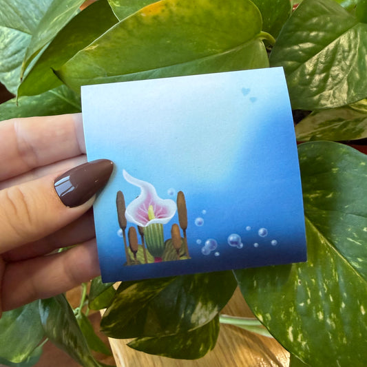 Flowers in a River Sticky Note