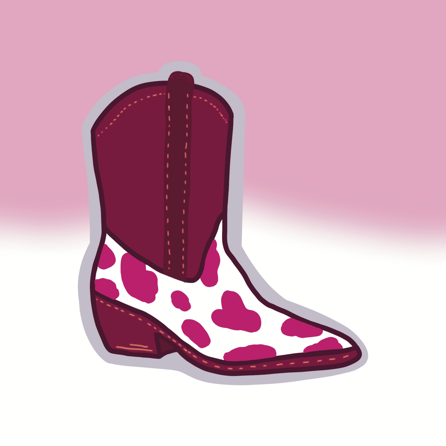 Disco Cowgirl Boot Sticker