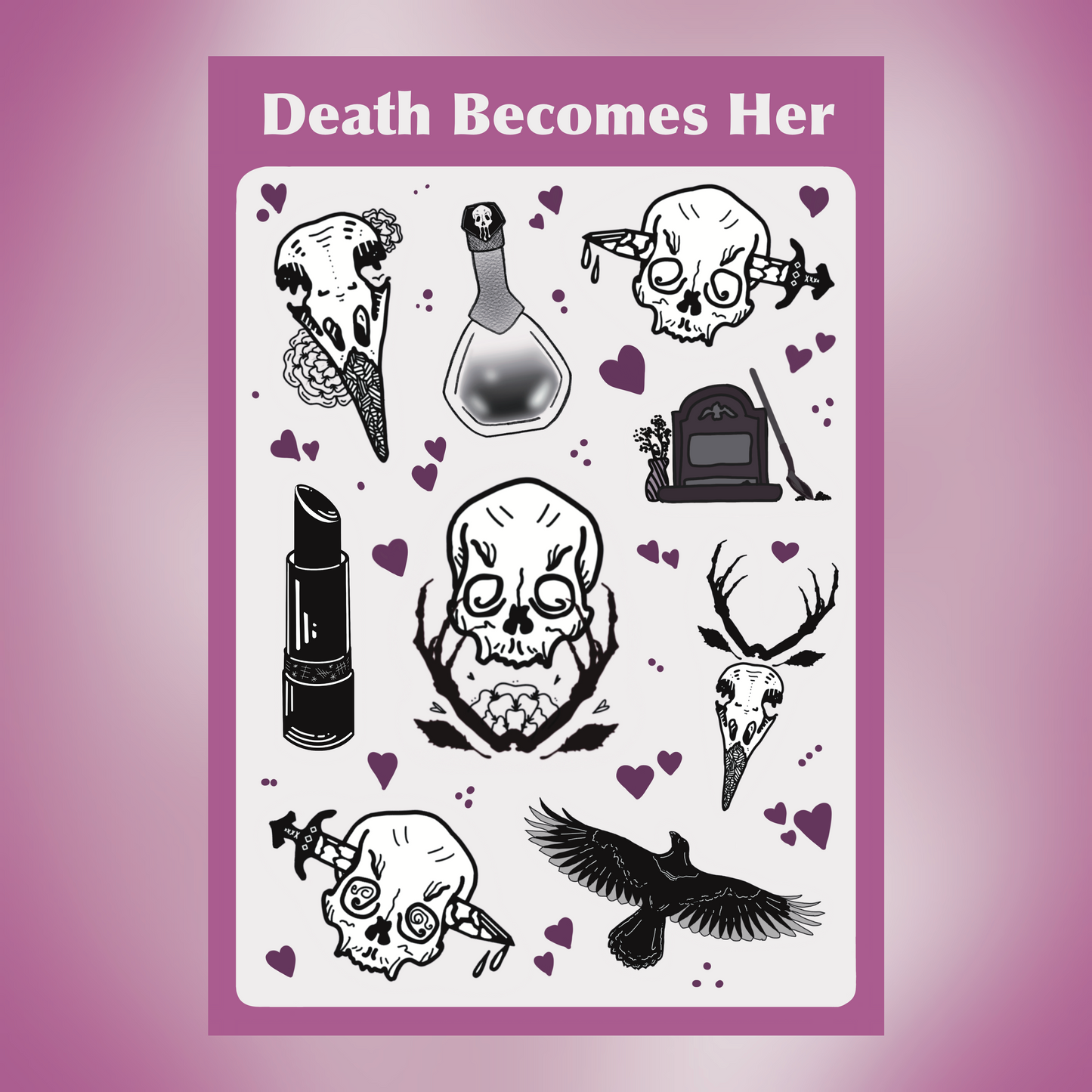 Death Becomes Her Sticker Sheet