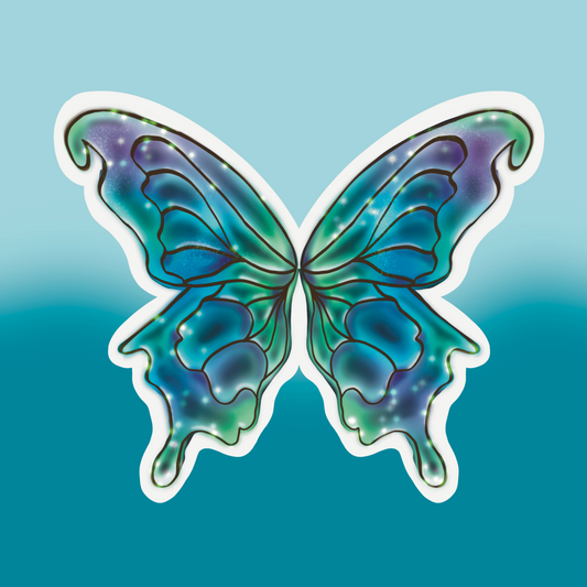 Fairy Wings Blue and Purple Sticker