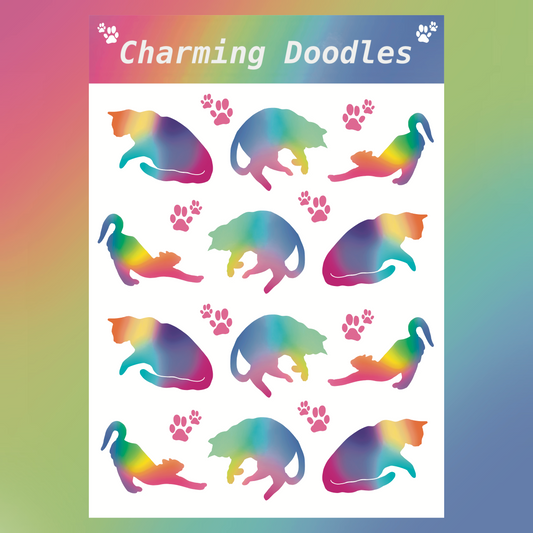 Mini Rainbow Cat Sticker Sheet