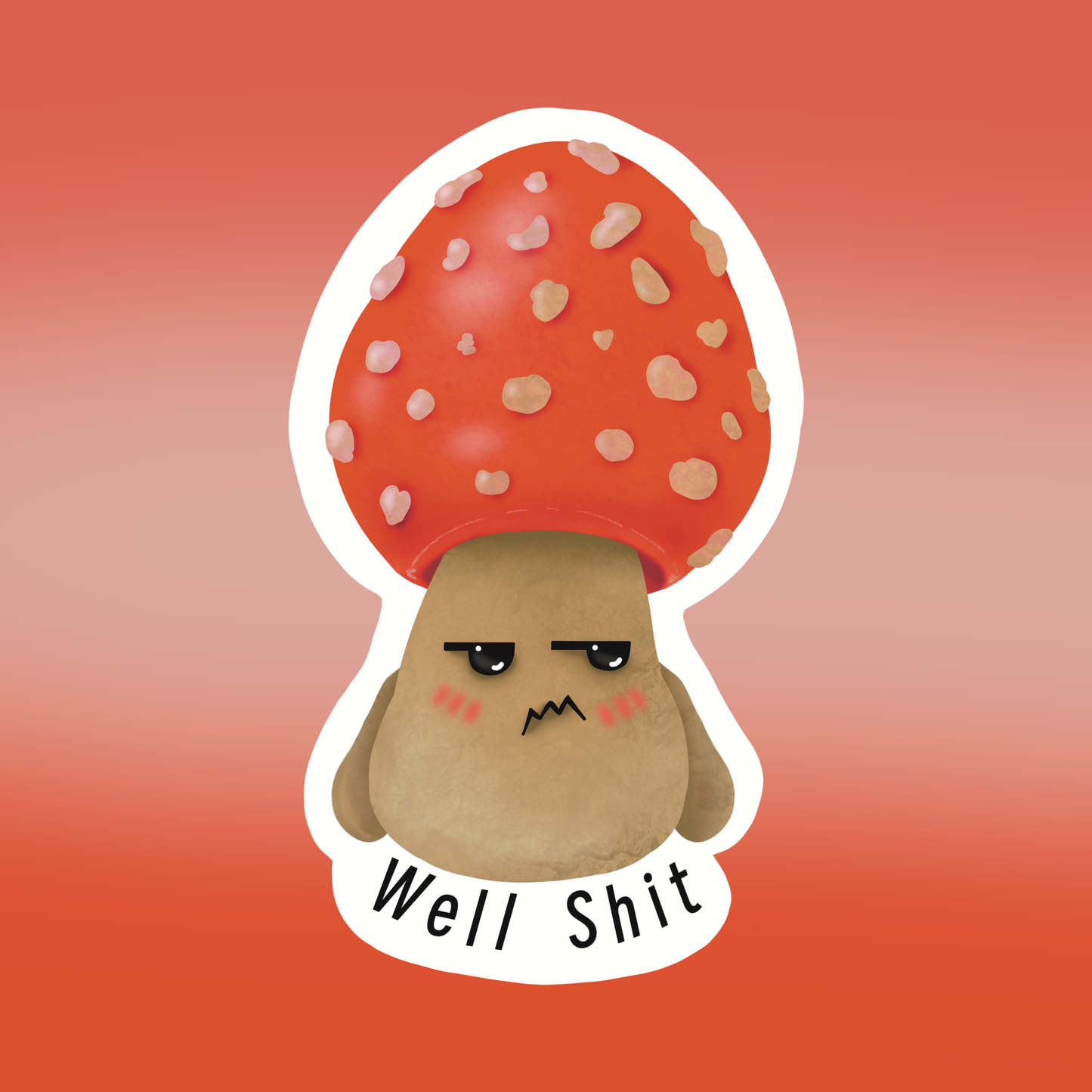 Mad Mushroom Sticker