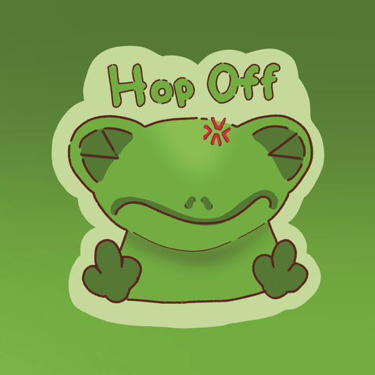 Hop Off Frog Sticker